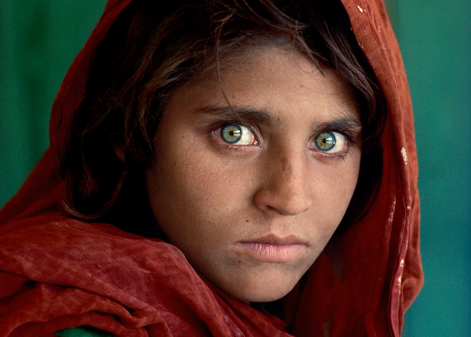 Sharbat Gula in the portrait known as Afghan Girl.